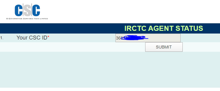 CSC IRCTC Agent ID Find