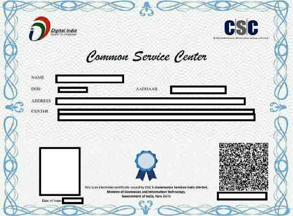 CSC certificate download 2021