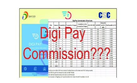 Digipay Commission List, CSC Digipay Money transfer charges 2022