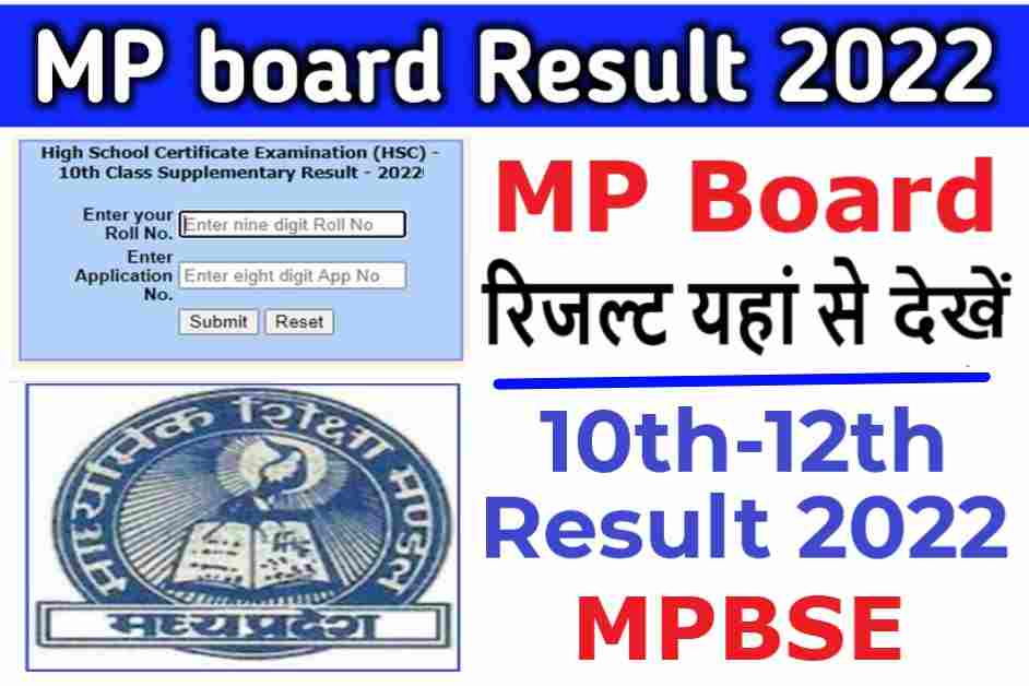 Mp Board 10th-12th Result 2022